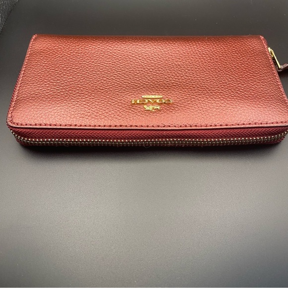 Coach Pebble Leather Accordion Zip around Wallet - Picture 5 of 9